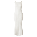 White ribbed lounge dress